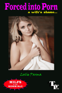 Beautiful blonde woman clutching sheet